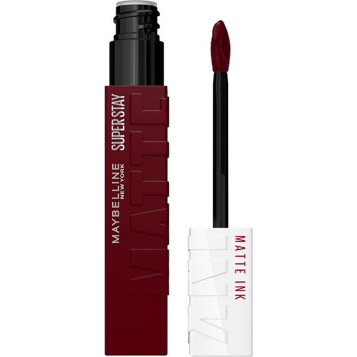 Superstay Matte Ink Liquid Lipstick, Long Lasting High Impact Color, up to 16H Wear, Thrill Seeker (Matte Black Lipstick)