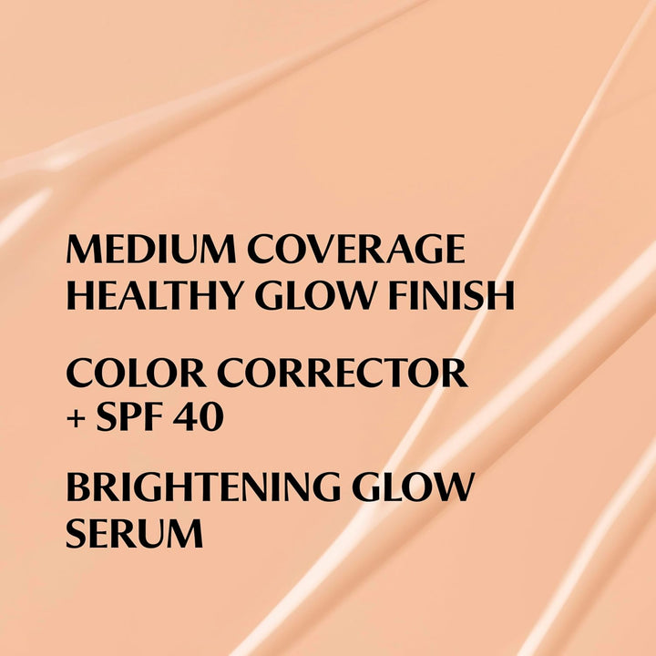 CC+ Nude Glow - Medium Coverage Foundation with SPF 40 & Brightening Glow Serum, Lightweight Skin Tint, 2% Niacinamide + Hyaluronic Acid, up to 24H Hydration, Normal/Dry Skin - 1.08 Fl Oz