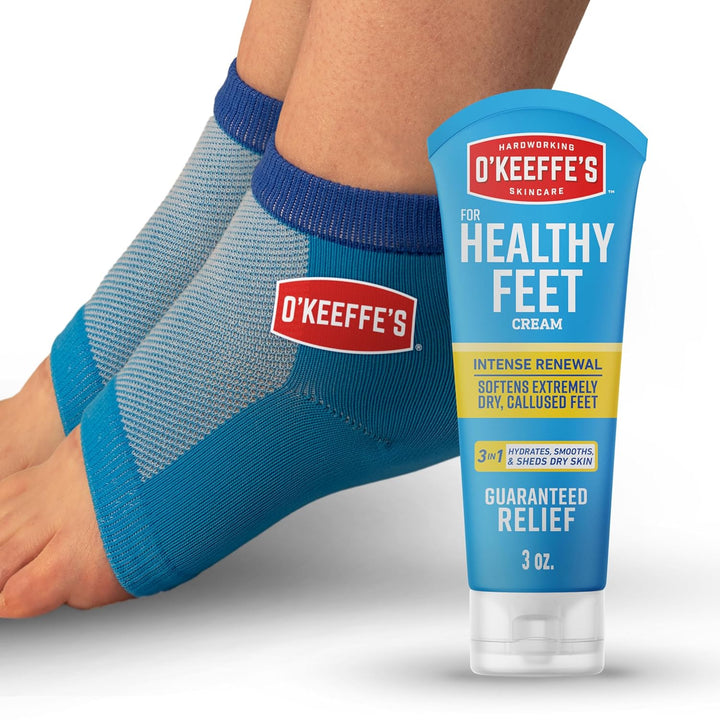 for Healthy Feet Intense Renewal Cream with Urea & Alpha Hydroxy Acid - 3 Oz Tube (1 Pack) - Chemically Exfoliates and Softens Extremely Callused, Dry Feet