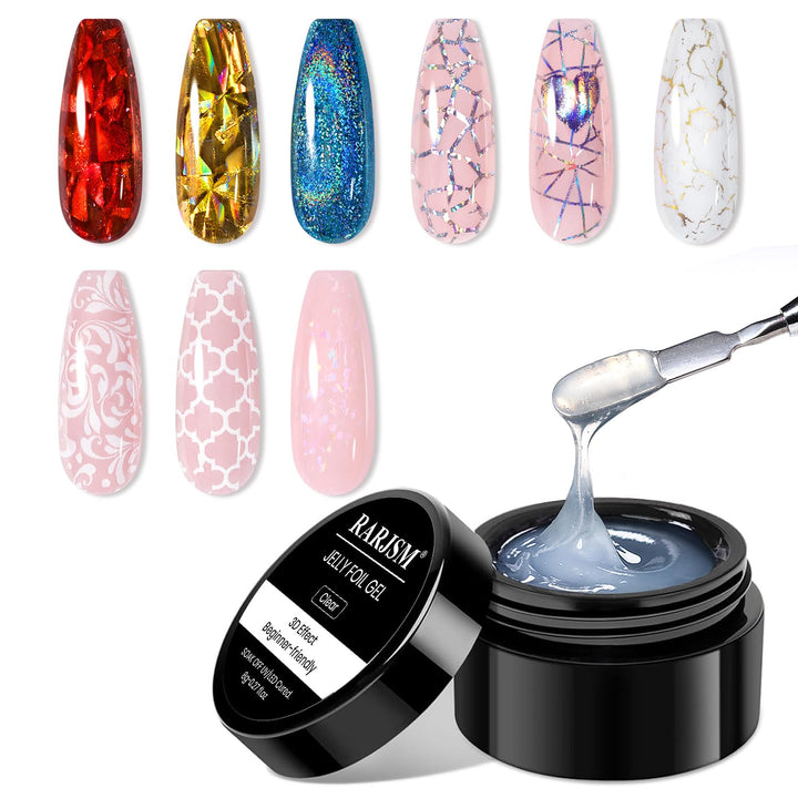 3D Sculpting Gel Clear Painting Gel Polish Nail Art Designs No Wipe Chrome Nail Powder Nails Charms Rhinestone Decoration Adhesive Glue Drawing Painted Sculpture Hard Gelpolish Curing Requires