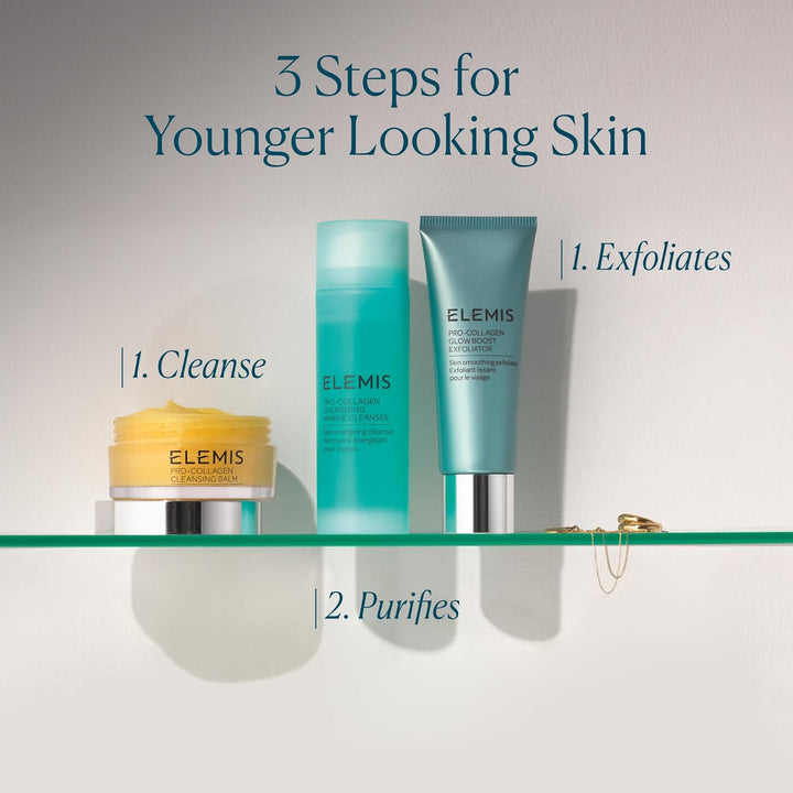 Pro-Collagen Glow Boost Exfoliator, Gentle Physical Facial Exfoliant Softens, and Polishes for Smooth, Glowing, Hydrated Skin, 100Ml