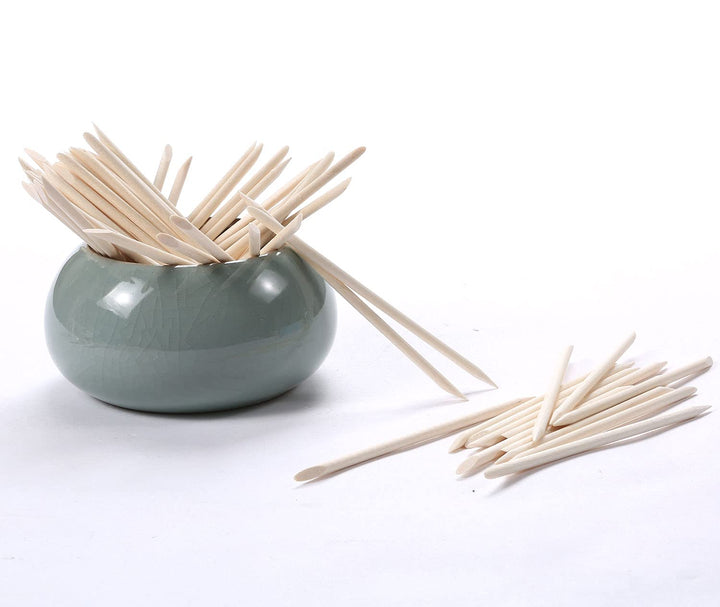 100Pcs Orange Wood Sticks for Nails,  Double Sided Cuticle Pusher Remover Nail Art Manicure Pedicure Tool for Manicure Pedicure