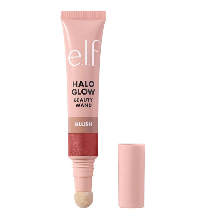 Halo Glow Blush Beauty Wand, Liquid Blush Wand for Radiant, Flushed Cheeks, Infused with Squalane, Vegan & Cruelty-Free, Pink-Me-Up