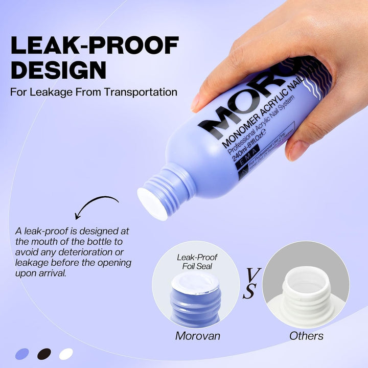 Monomer Acrylic Nail Liquid 8Oz for Acrylic Powder - Professional Monomer Acrylic Nail Liquid for Acrylic Nail Extension Non-Yellowing Mma-Free