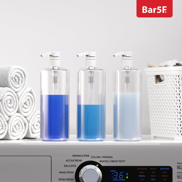 Pump Bottle 32-Ounce 1-Liter Empty for Shampoo Conditioner Body Wash Lotion Bpa-Free Crystal-Clear (Pack of 1)