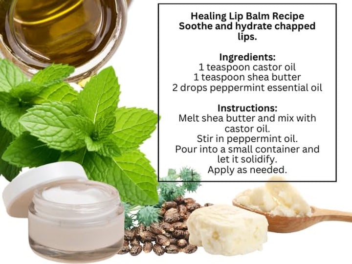 Castor Oil 16 Fl Oz (Glass Bottle) - Original - a Huge Glass Bottle with a Pump - 100% Pure and Natural, Cold Pressed, and Hexane-Free - Hair and Body