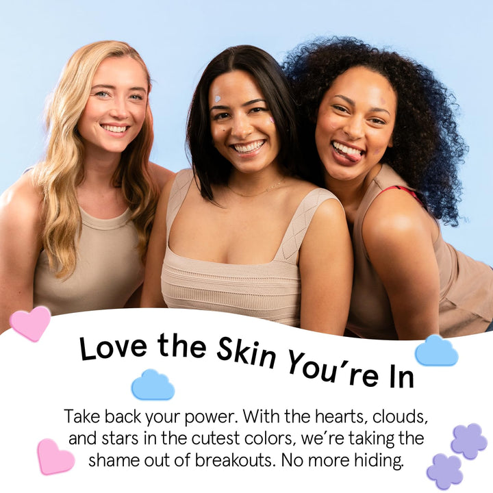 Award Winning Pore Strip - Pimple Patches for Face - Hydrocolloid Acne Patches - Absorbs Zits, Reduces Redness - Cute Patches Dermatologist-Tested, Vegan (Multishape, 36 Count)