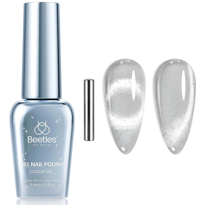 Beetles White Gel Nail Polish Black Gel Polish Kit 2 Pcs 15Ml Black and White Polish French Nails Soak off Led Nails Art Manicure Salon Diy at Home