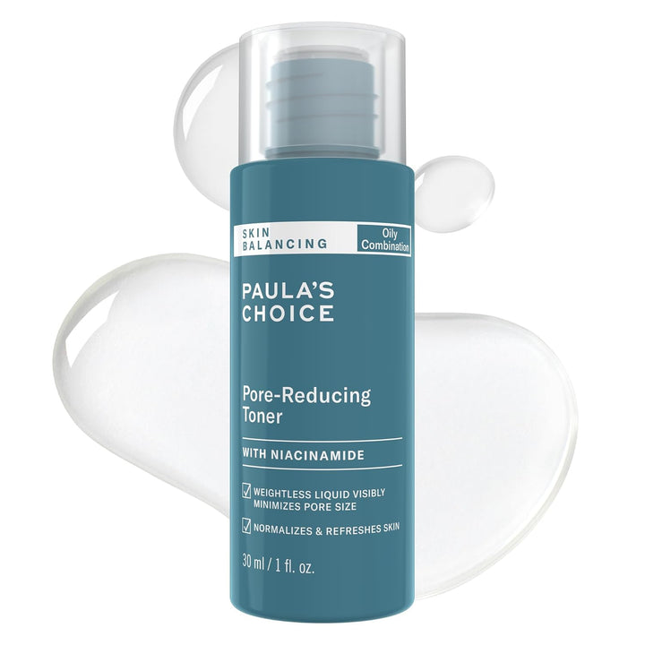 SKIN BALANCING Pore-Reducing Face Toner with Niacinamide, for Oily Skin & Combination, Minimizes Large Pores, Controls Oil & Shine, Hydrates & Replenishes, Fragrance-Free