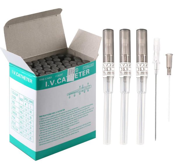 Pack of 50 Catheter Piercing Needles Tattoo Piercings Tool (16G)