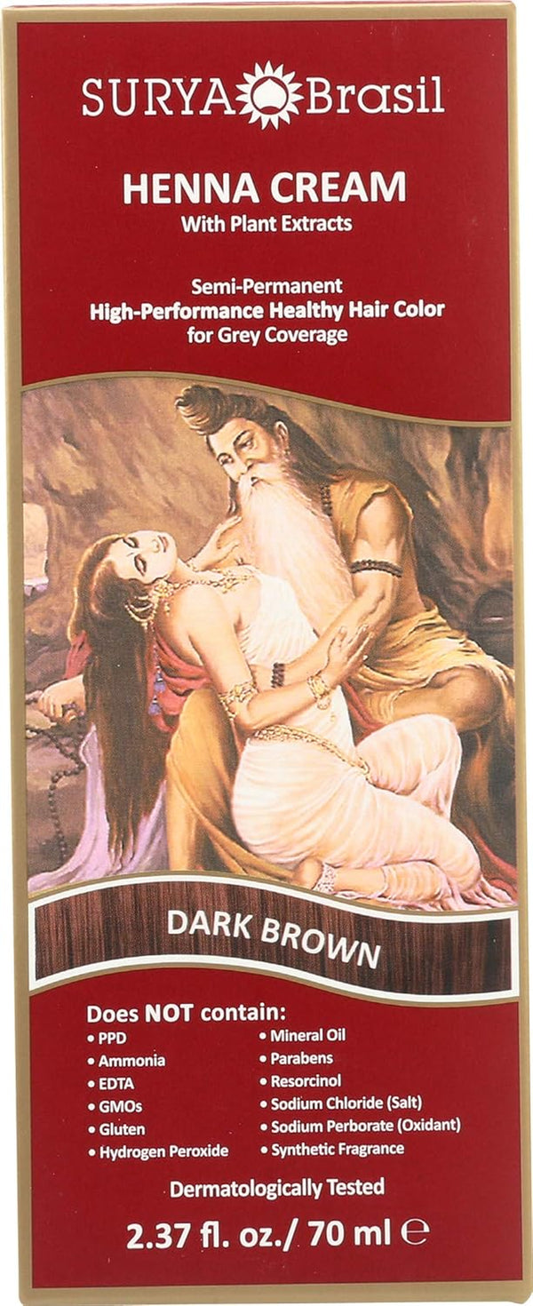 Products Henna Cream, Dark Brown, 2.37 Fluid Ounce