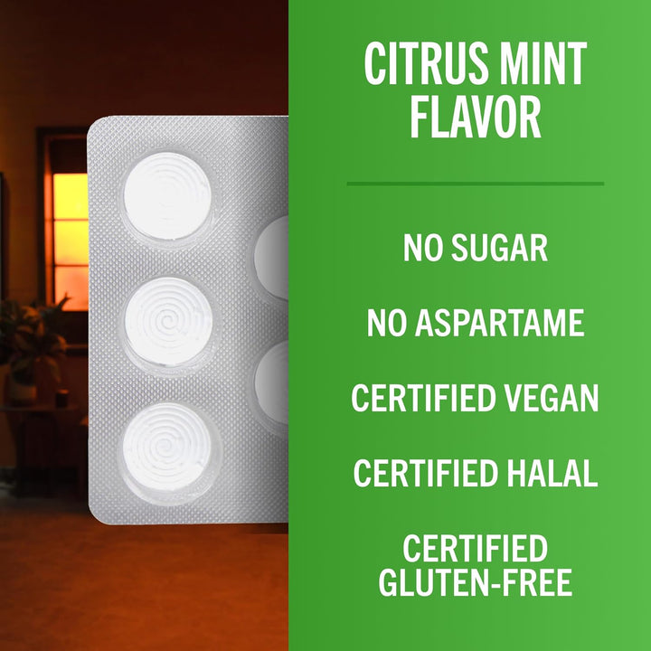 Fresh Breath Chewing Gum with ZINC, Citrus Mint Flavor, 10 Count (Pack of 6)