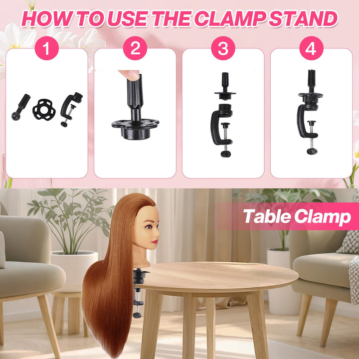 Mannequin Head 99% Human Hair for Hairstyling - Heat Resistant Manikin Head for Cosmetology Students, Professionals & Practice Exams (Blond 27#)