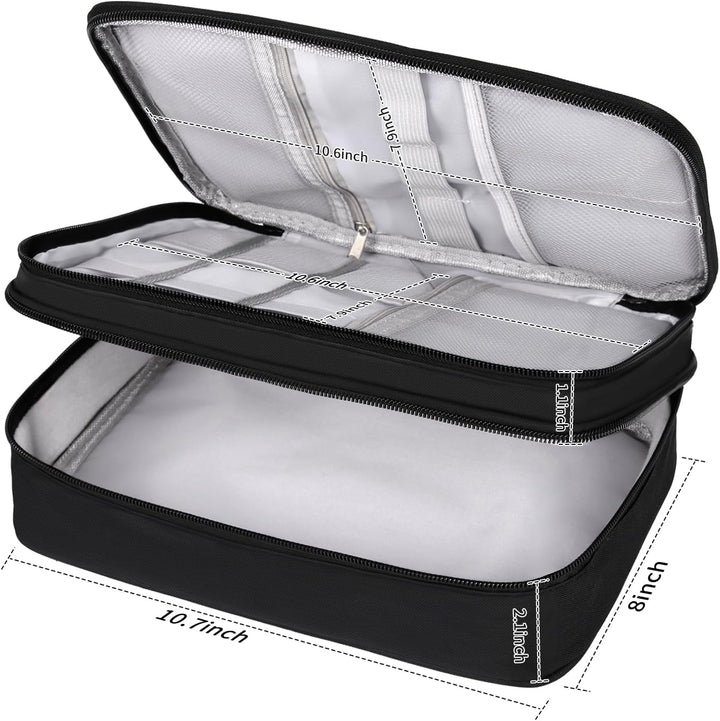 Barber Case Barber Tool Bags Barber Clipper Bag Barber Cases for Clippers and Supplies Professional Barber Accessories Kit Hair Cutting Scissors Storage Bag Shaving Kits (Black)