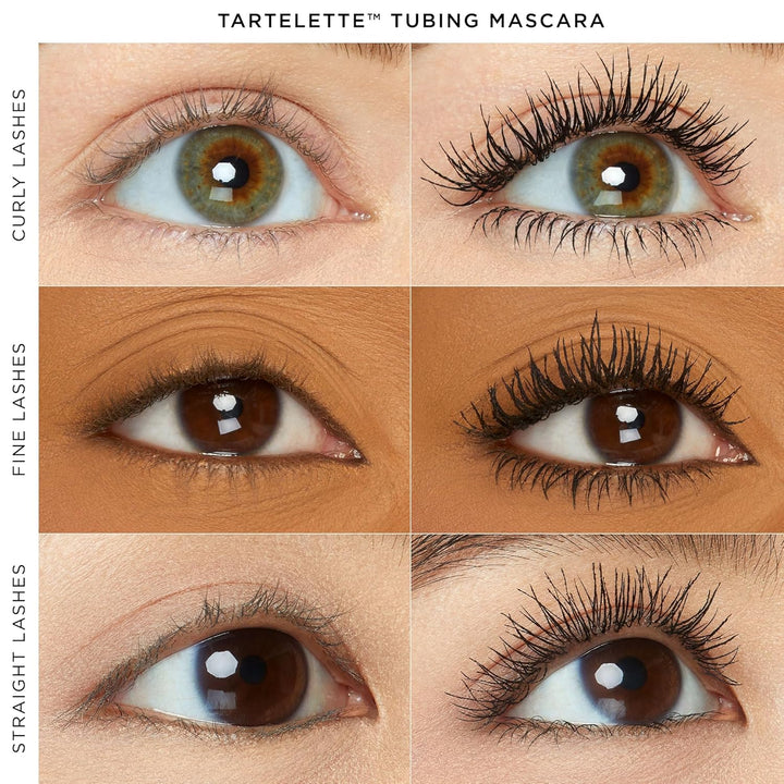 Tarte Tartelette Tubing Mascara – Lash Extensions in a Tube, Volume & Length, Smudge-Proof, Longwear, Flake-Free, Easy to Remove, Vegan & Cruelty Free