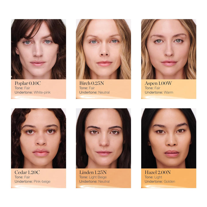 Complexion Perfecting Liquid Foundation - Lightweight Tinted Moisturizer for Face (Linden 1.25N - Light Beige, Neutral Undertone) - with Vitamin C & Jojoba Oil - Certified Organic & Made in USA