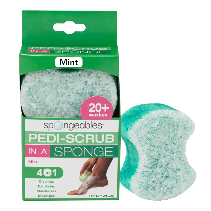Spongables Pedi Scrub Foot Exfoliating 20+ Wash Sponge