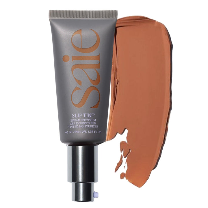Slip Tint Tinted Moisturizer with SPF 35 - Light Coverage, Glowy Skin Tint & Mineral Sunscreen for Face with Hydrating Hyaluronic Acid - Summer Makeup Essential - Shade Three (1.35 Oz)