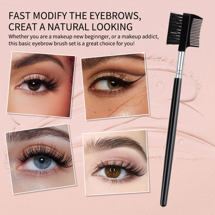 4 PCS Eyebrow Brush and Comb,Makeup Eyelash Comb,Portable Spoolie Brushes for Eyelashes Extension