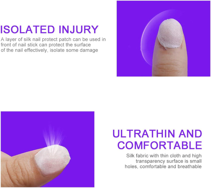 Silk Nail Wrap, Self Adhesive Reinforce Wrapping Gel Protector Stickers for Split Nail Repair, Damaged and Broken Nails