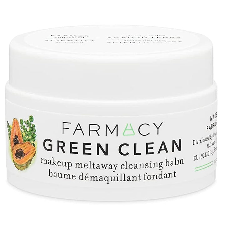 Makeup Remover Cleansing Balm - Green Clean Waterproof Makeup Remover + Oil Based Cleanser - Gentle Exfoliating Double Cleanser - Melts from Balm to Milky Lather (50Ml)