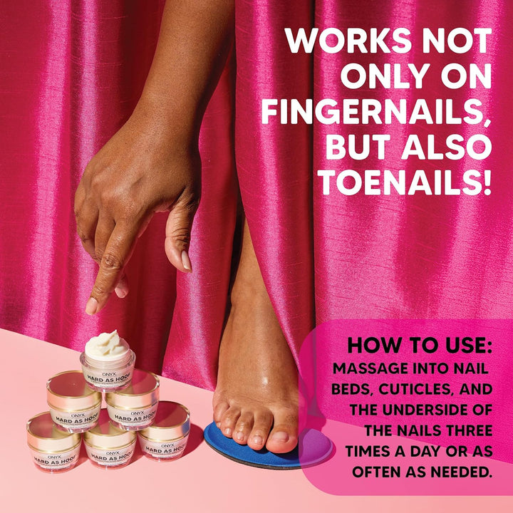 Hard as Hoof Nail Strengthening Cream, Coconut Scent - Nail Growth and Conditioning Cuticle Cream Stops Splits, Chips, Cracks & Strengthens Nails, 1 Oz