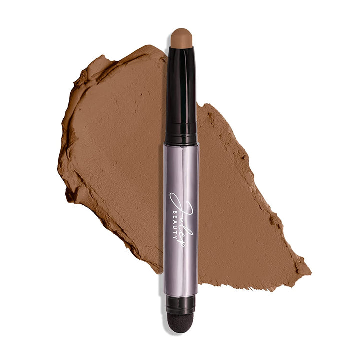 Eyeshadow 101 Cream-To-Powder Waterproof Shadow Stick – Champagne Shimmer – Long-Lasting, Crease-Proof, Medium Golden-Beige Shimmer Cream Eyeshadow with Built-In Smudger