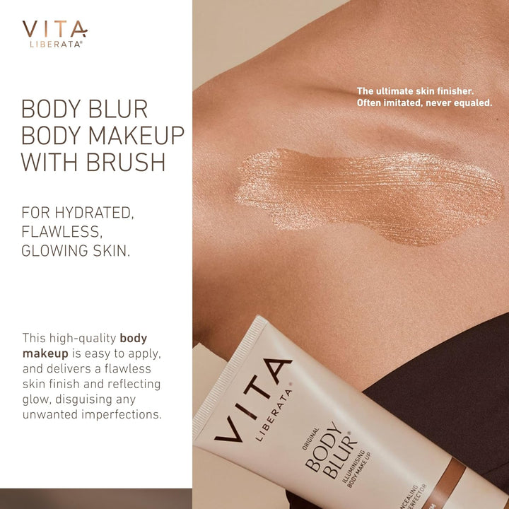 Body Blur, Leg and Body Makeup. Skin Perfecting Body Foundation for Flawless Bronze, Easy Application, Radiant Glow, Evens Skin Tone, New Packaging