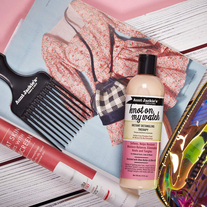 Curls and Coils Knot on My Watch Instant Hair Detangling Therapy for Natural Curls, Coils and Waves, Enriched with Shea Butter, 16 Oz