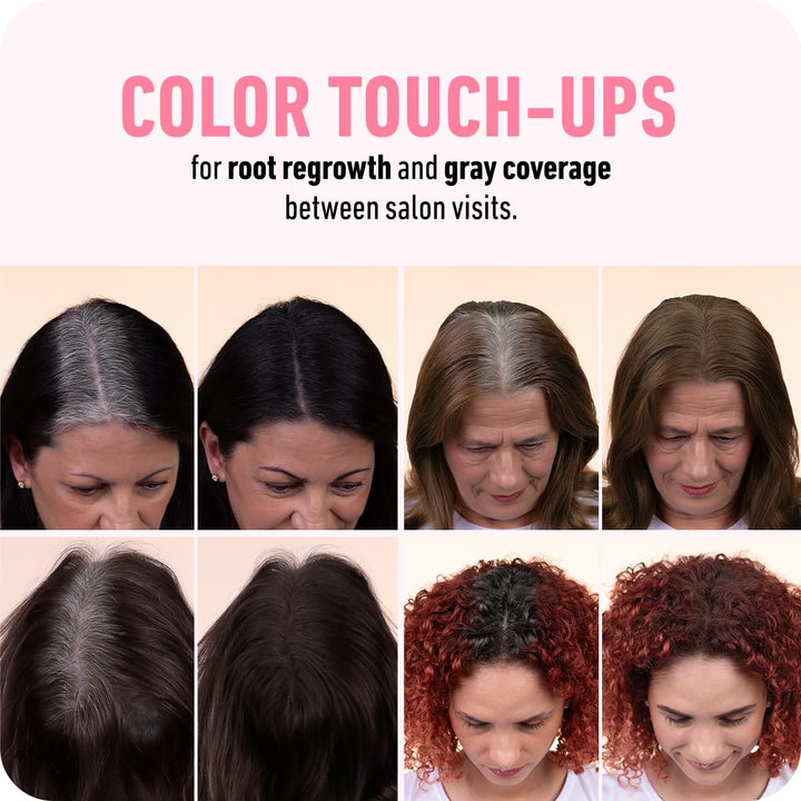 Hairline Powder - Root Touch up Hair Color for Gray Coverage - Bald Spot Concealing Hair Powder for Women & Men - 48-Hour Stain-Proof - Dark Brown