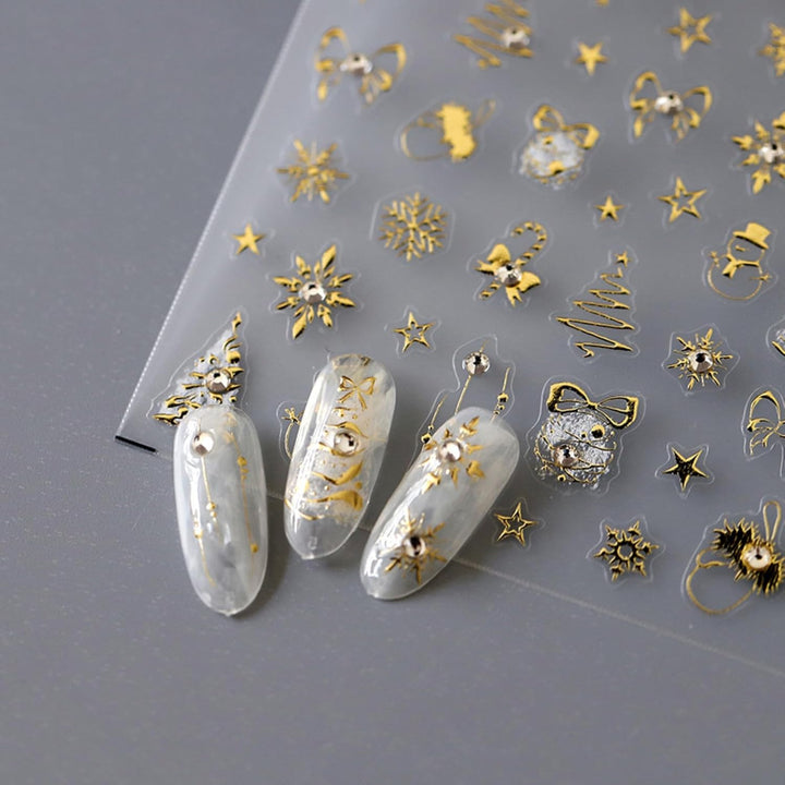 5D Embossed Autumn Maple Leaves Nail Stickers for Nail Art Thanksgiving Day Nail Art Stickers Fall Nail Decals Self-Adhesive Gold Maple Leaf Nails Sticker for Women Girls Nail Supplies