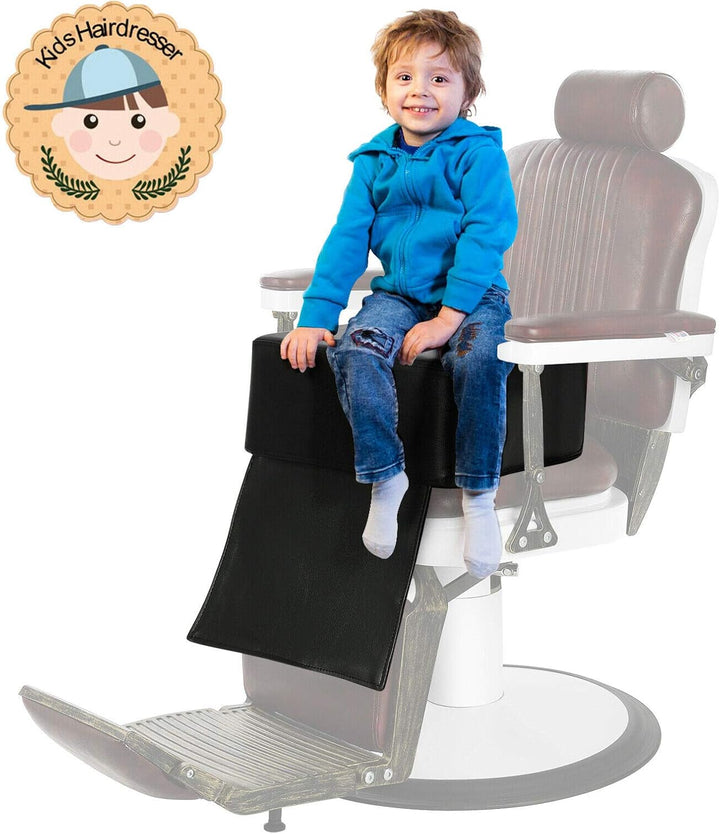 Children Leather Cushion Oversize Barber Salon Booster Seat,Spa Equipment Black