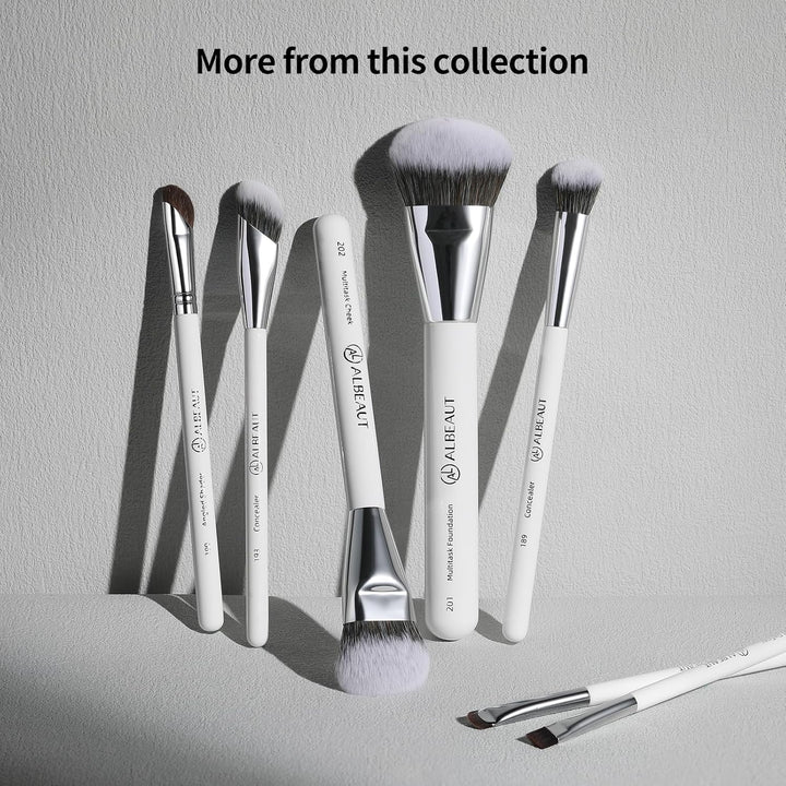 Blush Brush, Angled Contoured for Flawless Face Foundation Liquid Cream Cheek Makeup Multitask 202