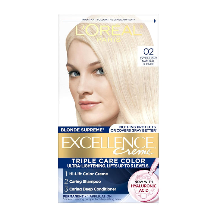 Excellence Crème Permanent Hair Dye, Triple Care Hair Color with Pro-Keratine Complex for 100% Gray Hair Coverage, 4 Dark Brown, 1 Kit