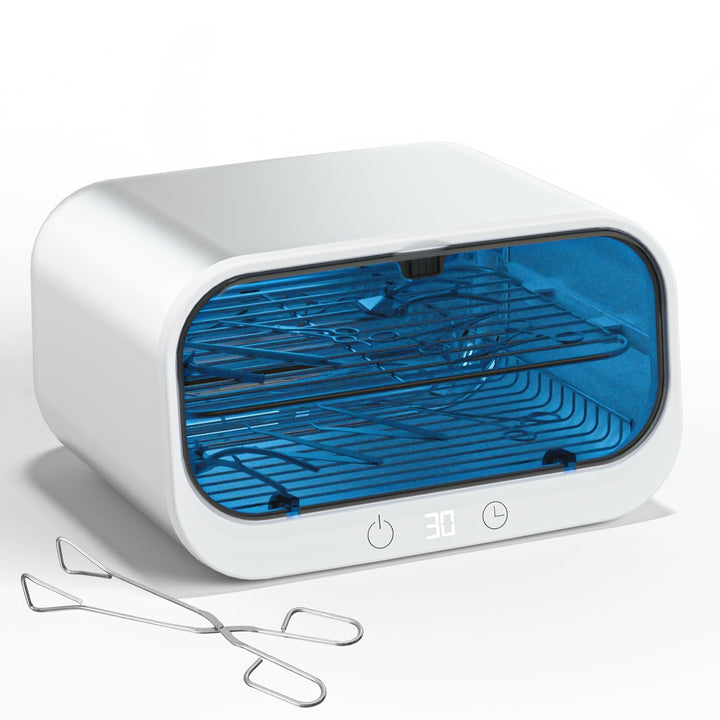 Sterilizer for Esthetician, 12L Double-Layer Large Sterilizer for Nail Tools, Multi-Functional Nail Cleaner Box, Large Capacity Cleaning Cabinet for Home Use, Barbers, Beauty Salons, and Spas