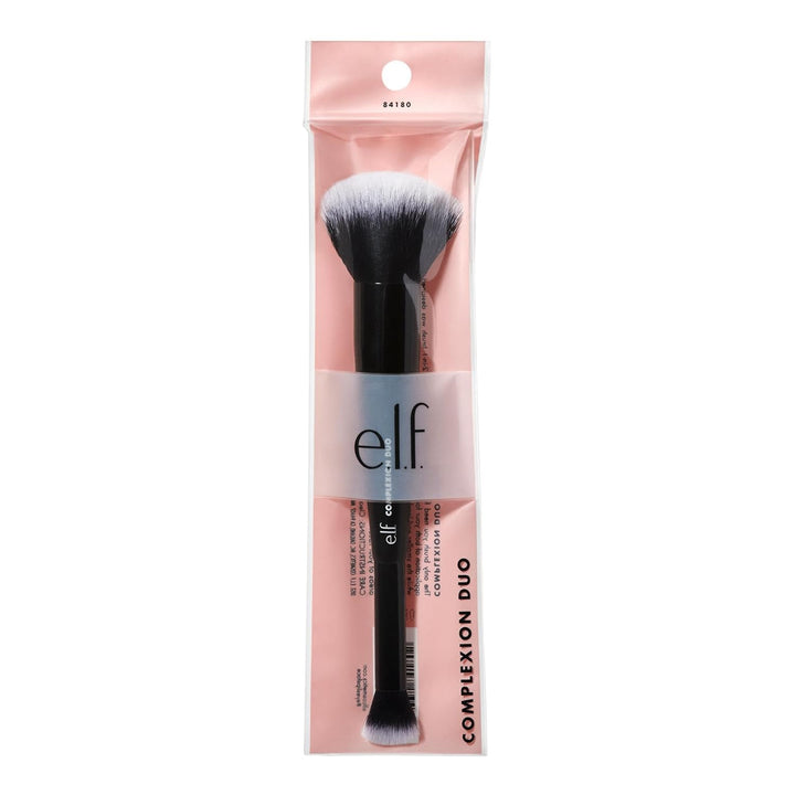 Complexion Duo Brush, Makeup Brush for Applying Foundation & Concealer, Creates an Airbrushed Finish, Made with Vegan, Cruelty-Free Bristles