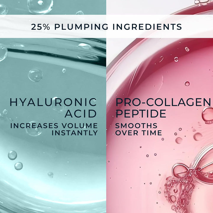 Derm Correxion Lip Volumizer - Lip Plumper Peptide Treatment with Hyaluronic Acid & Vitamin E + Line Smoothing Eye Cream Packette