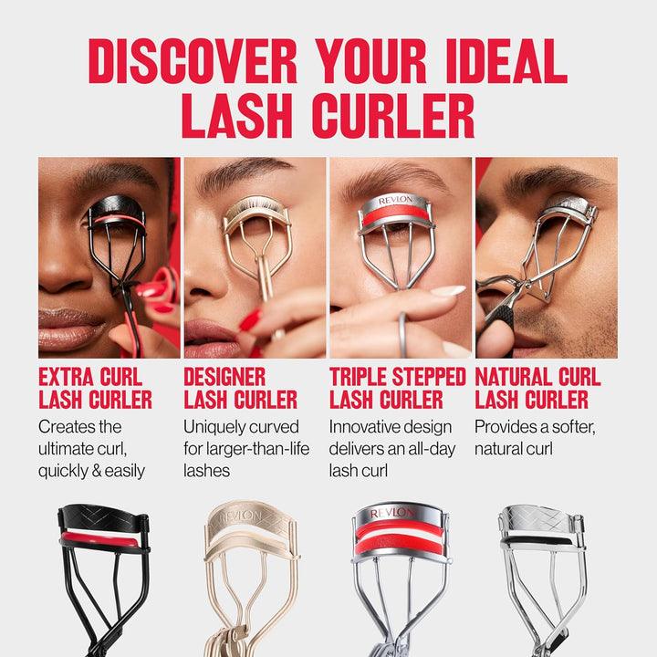 Extra Curl Lash Curler, Gives an All Day Dramatic Curl, with Finger Grips for a Non Slip Grip, Easy to Use, 1 Count