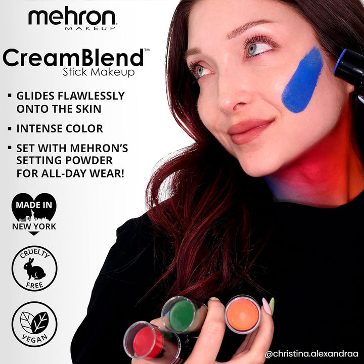 Makeup Creamblend Stick | Face Paint, Body Paint, & Foundation Cream Makeup | Perfect for Halloween .75 Oz (21 G) (White)