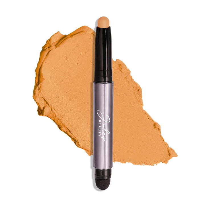 Eyeshadow 101 Cream-To-Powder Waterproof Shadow Stick – Champagne Shimmer – Long-Lasting, Crease-Proof, Medium Golden-Beige Shimmer Cream Eyeshadow with Built-In Smudger