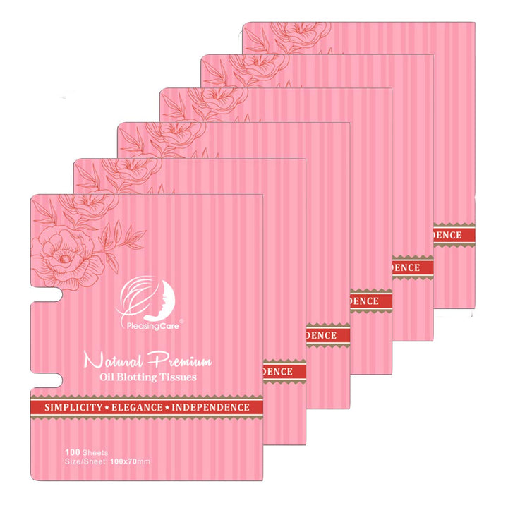Natural Face Oil Blotting Paper - Bamboo Charcoal 100 Counts, Easy Dispensing Oil Absorbing Sheets, Premium Handy Facial Blotting Papers - Face Skin Care or Beauty Make up Must Have