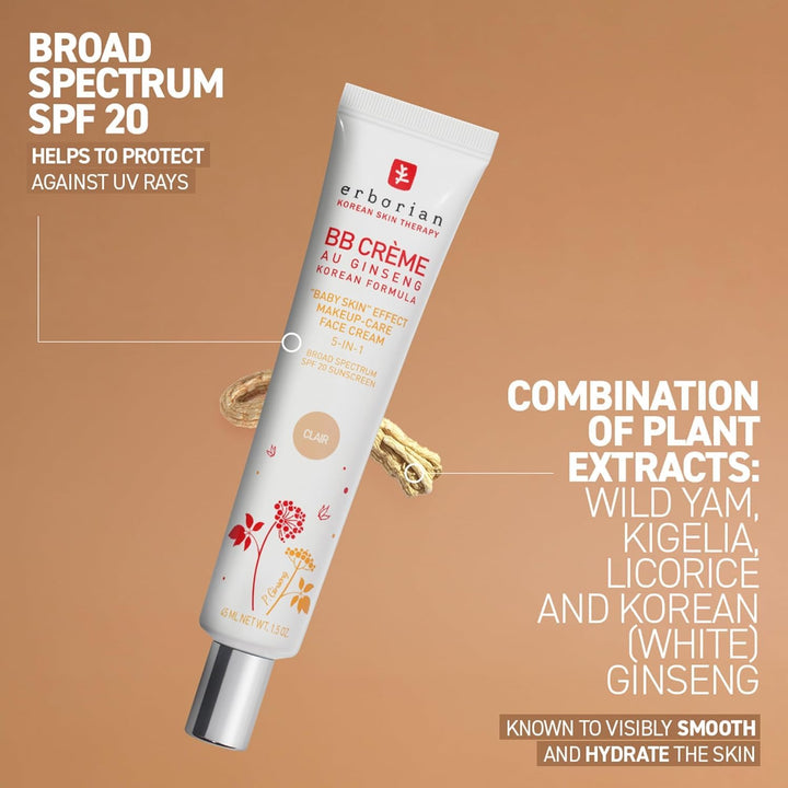 BB Cream Matte Beauty Balm SPF 20, Tone-Evening Korean Skincare Makeup Hybrid, Moisturizes & Conceals, Buildable Coverage, Natural Finish