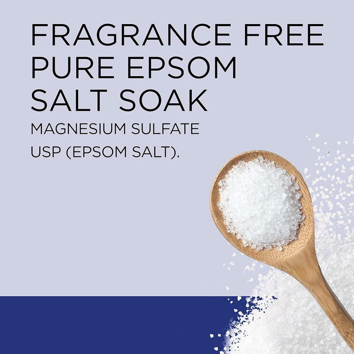 Epsom Salt Magnesium Soak, Fragrance Free, 4 Lbs