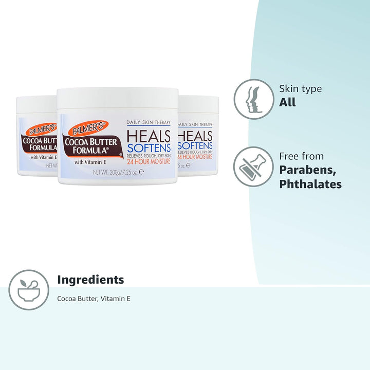 Palmer’S Cocoa Butter Formula Daily Skin Therapy, Solid Formula, 7.25 Ounces (Pack of 3) .Pack