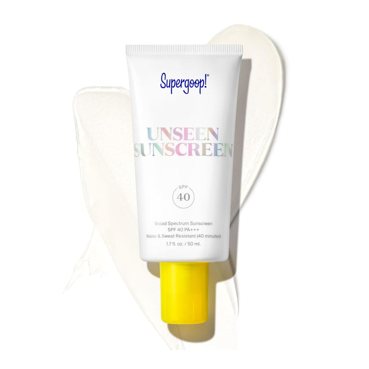 Unseen Clear Face Sunscreen - SPF 40 - Invisible + Broad Spectrum + Makeup-Gripping Primer - Weightless, Scentless, Oil Free - for All Skin Types & Tones - 1.7 Fl Oz