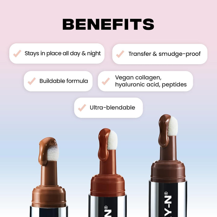 Liquid Contour STAY-N Long Wear Cream Contour Makeup — Long Lasting, Blendable, & Lightweight Formula — Vegan & Cruelty-Free, Giving Drama