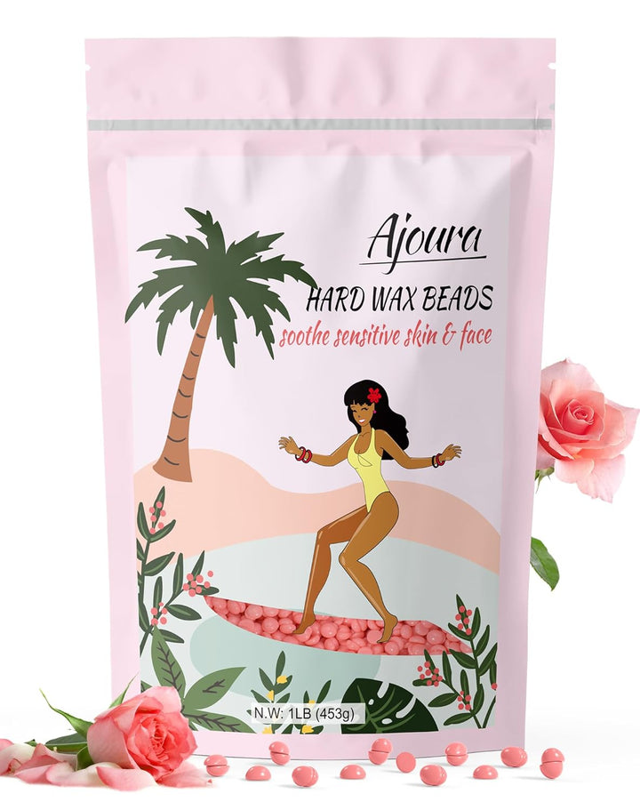 1Lb Refill Wax Beans for Hair Removal Kit, Brazilian Coarse Waxing for Bikini, Face, Eyebrow, Back, Chest, Legs, Armpit, at Home Waxing Beads for Women Men