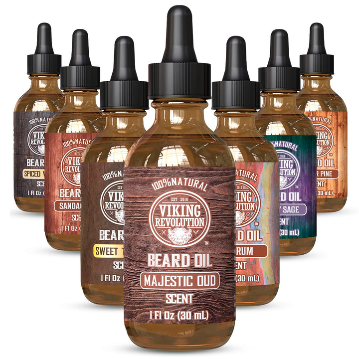 Sandalwood Beard Oil for Men - Natural Mens Beard Oil with Argan Oil and Jojoba Oil - Beard Softener, Strengthens and Moisturizes - Beard Conditioner for Men (Sandalwood, 1 Pack)