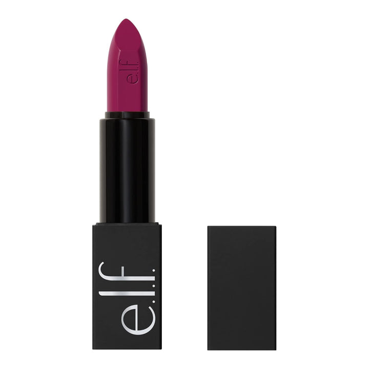 O Face Satin Lipstick, Richly Pigmented, Nourishing & Long-Lasting Creamy Lipstick, Infused with Jojoba, Vegan & Cruelty-Free, All Night