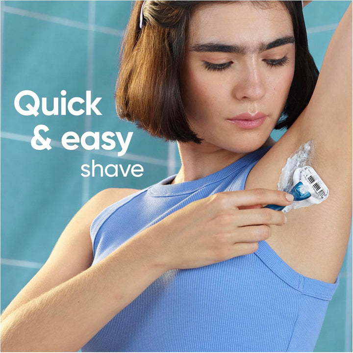 Smooth Womens Razor Blade Refills, 8 Count, Lubracated to Protect the Skin from Irritation